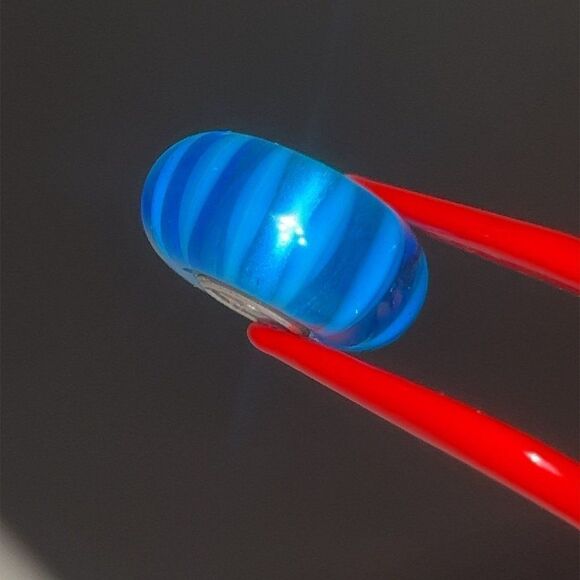 Trollbead Turquoise Stripe Bead - Picture 2 of 4